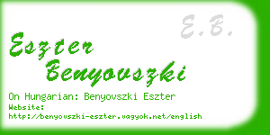 eszter benyovszki business card